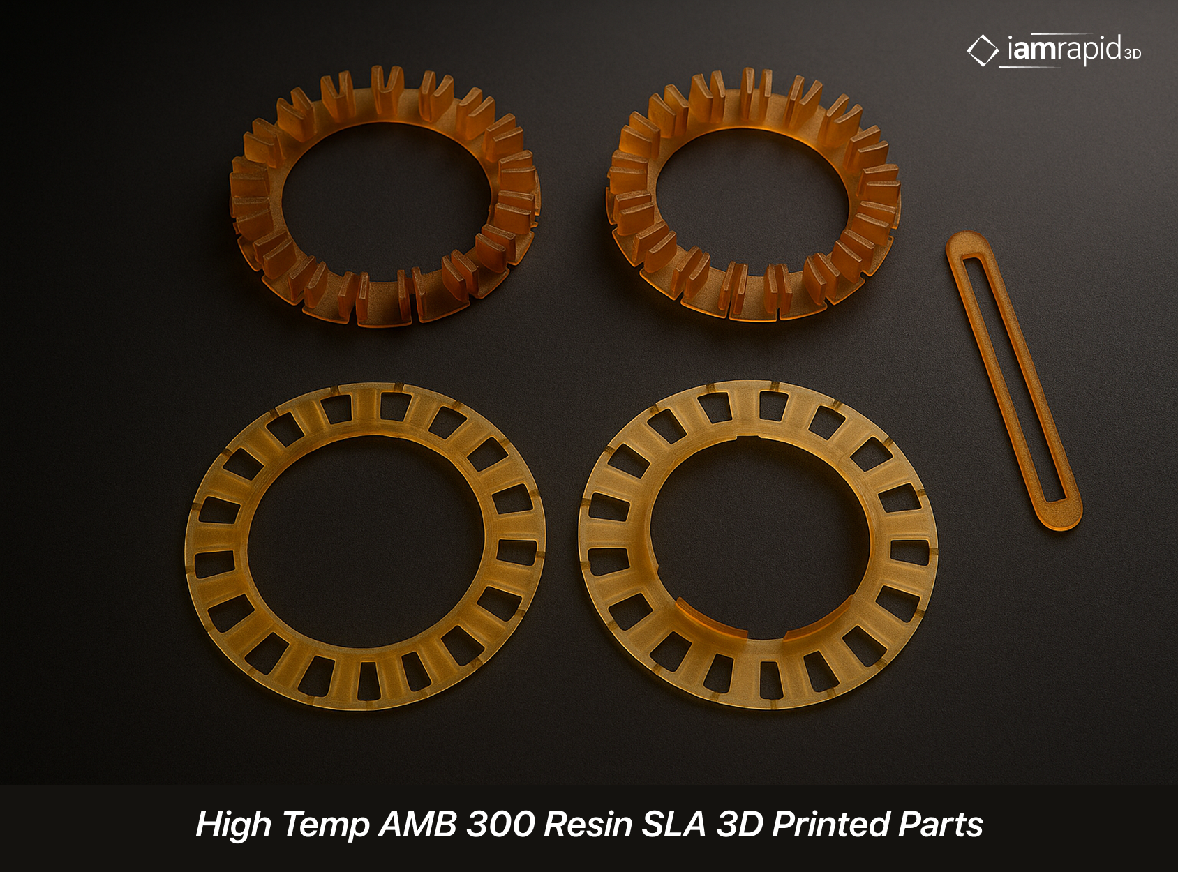 High Temperature AMB 300 Resin SLA 3D printed functional parts